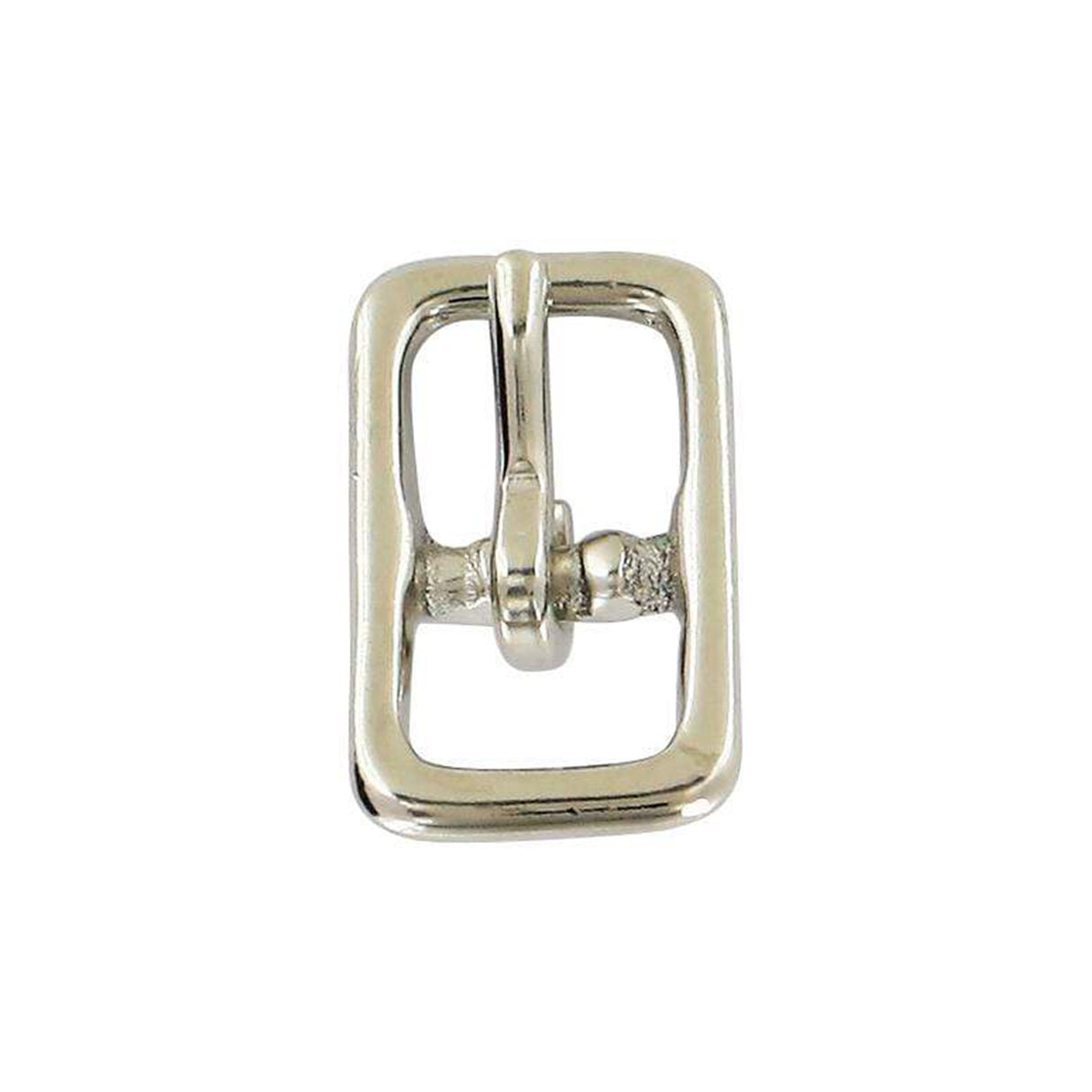 1/2" Nickel, Center Bar Buckle, Solid Brass