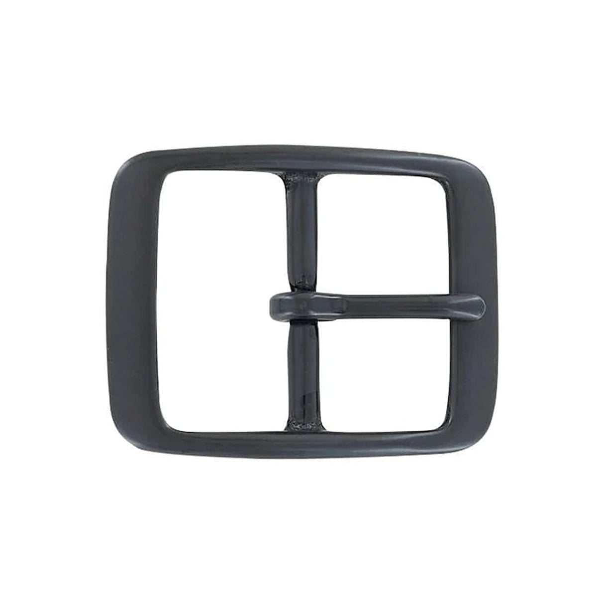 1 3/4" Black, Center Bar Buckle, Solid Brass