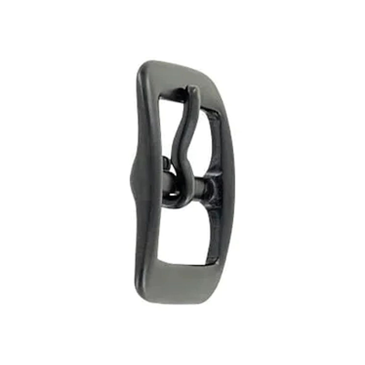 1" Black, 1.3"x1.6" Center Bar Buckle, Solid Brass