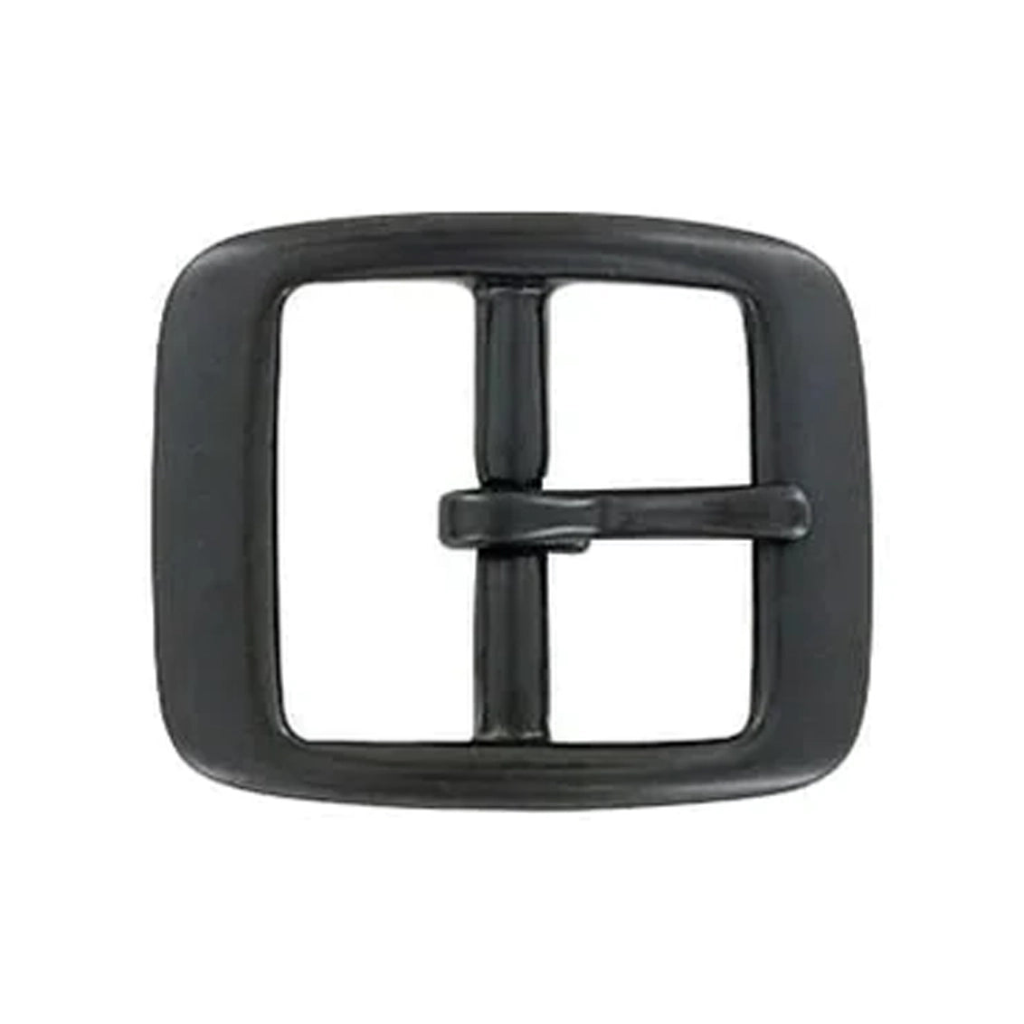 1" Black, 1.3"x1.6" Center Bar Buckle, Solid Brass