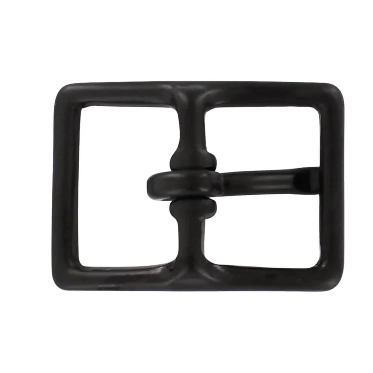 1" Black, 1.4"x2" Center Bar Buckle, Solid Brass