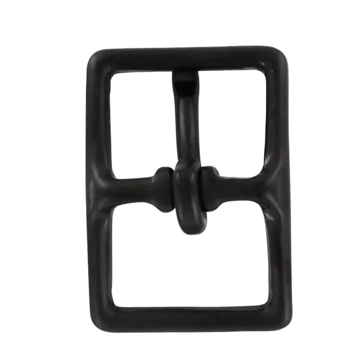 1" Black, 1.4"x2" Center Bar Buckle, Solid Brass