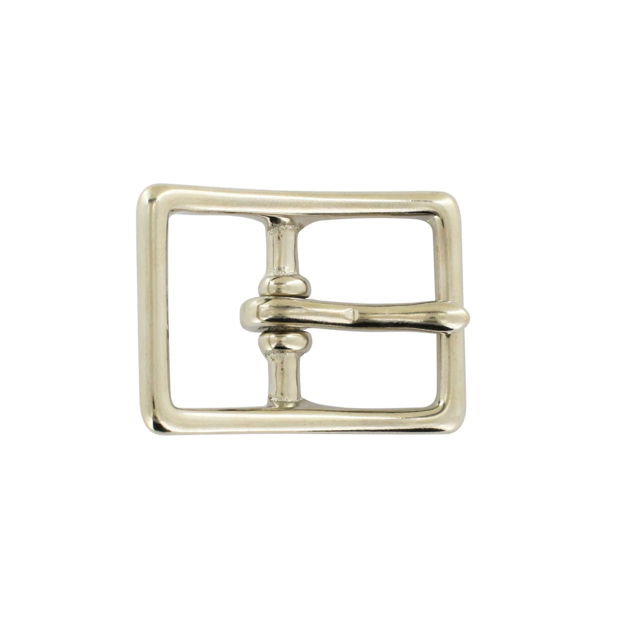 1" Nickel, 1.4"x2" Center Bar Buckle, Solid Brass