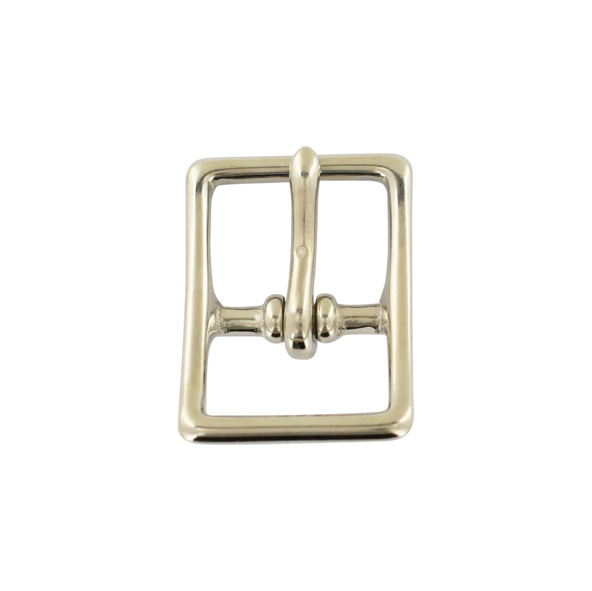 1" Nickel, 1.4"x2" Center Bar Buckle, Solid Brass