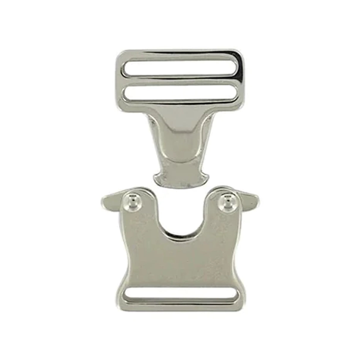 1" Nickel, Side Release Buckle, Zinc Alloy