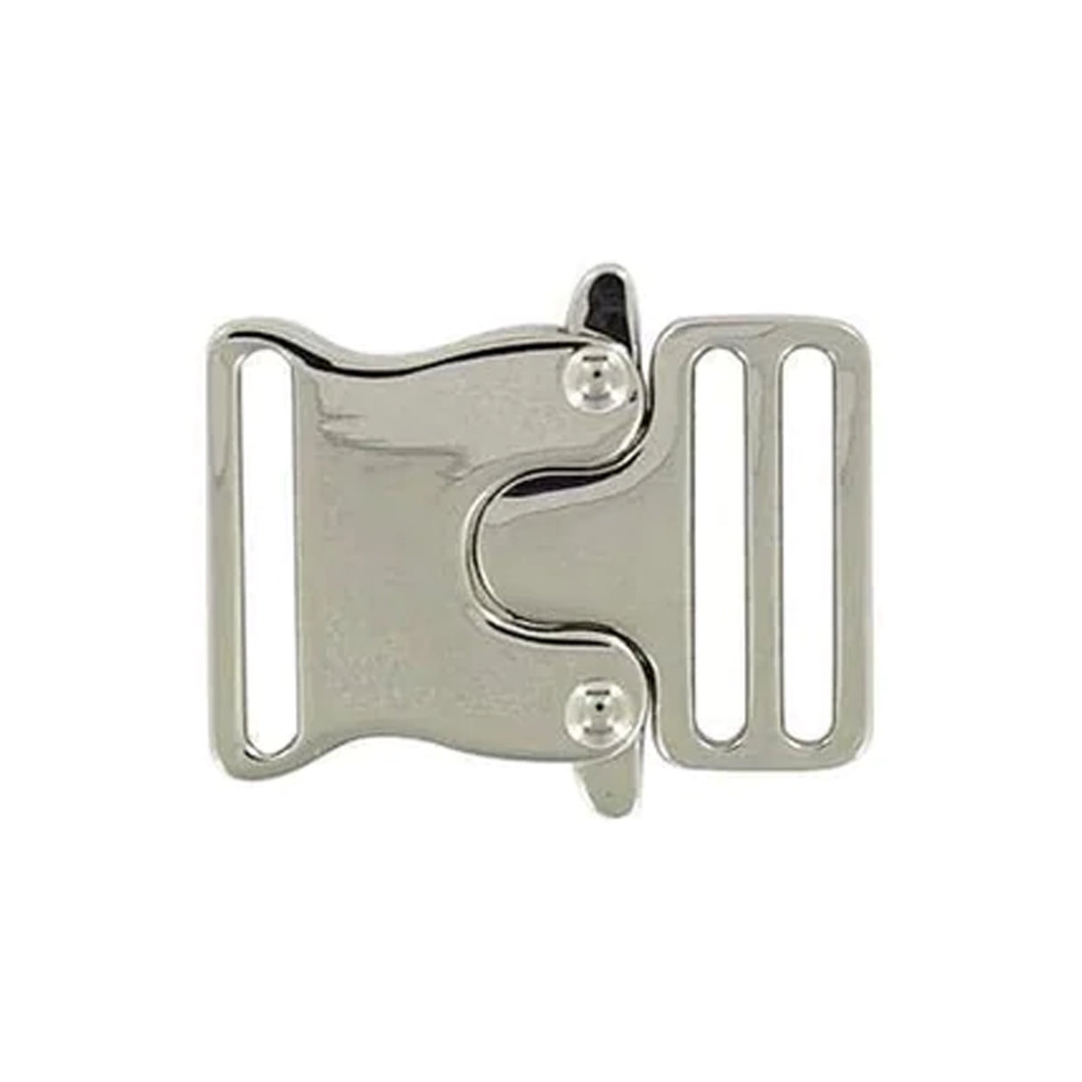 1" Nickel, Side Release Buckle, Zinc Alloy