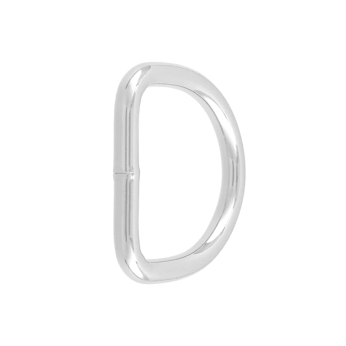 1" Nickel, Thin Welded D Ring, Steel