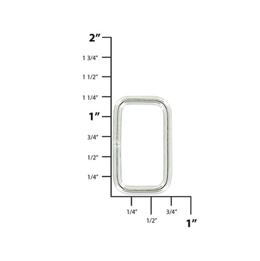 1" Nickel, Welded Rectangular Ring, Steel