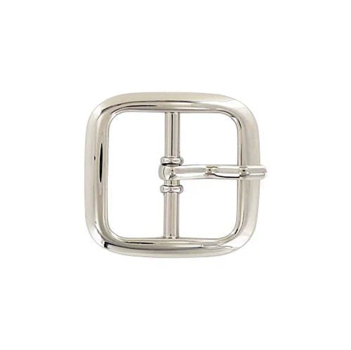 1" Nickel, Center Bar Buckle, Steel