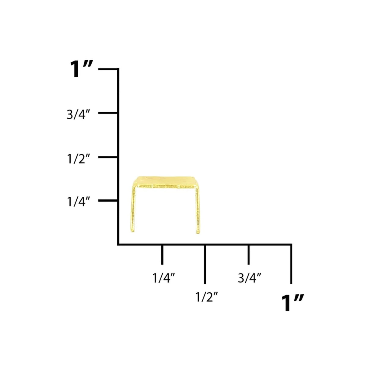 #10 Brass, 2-Prong Bottom Stop, Zinc Alloy-PK10