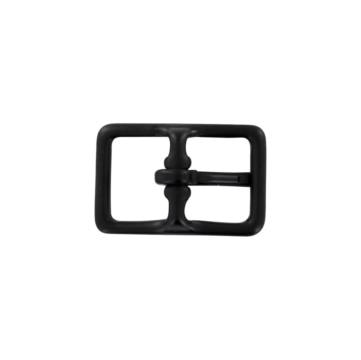3/4" Black, Center Bar Buckle, Solid Brass