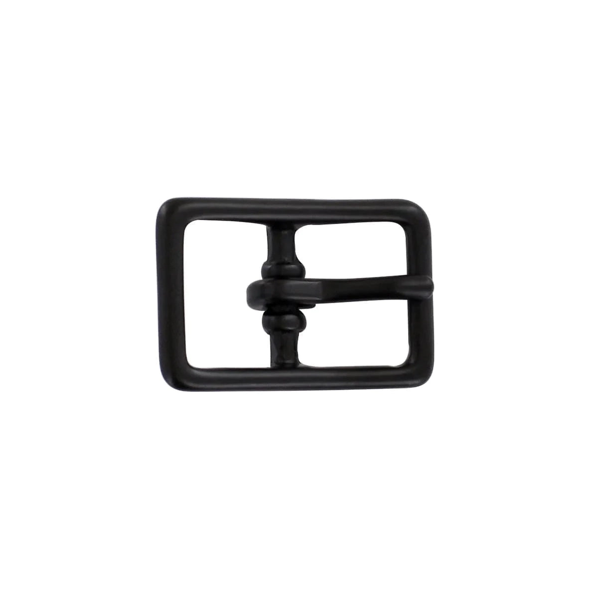 3/4" Black, Center Bar Buckle, Solid Brass