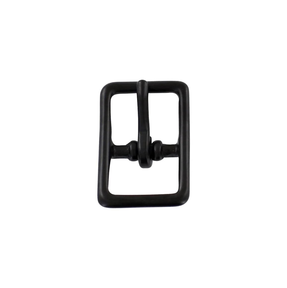 3/4" Black, Center Bar Buckle, Solid Brass