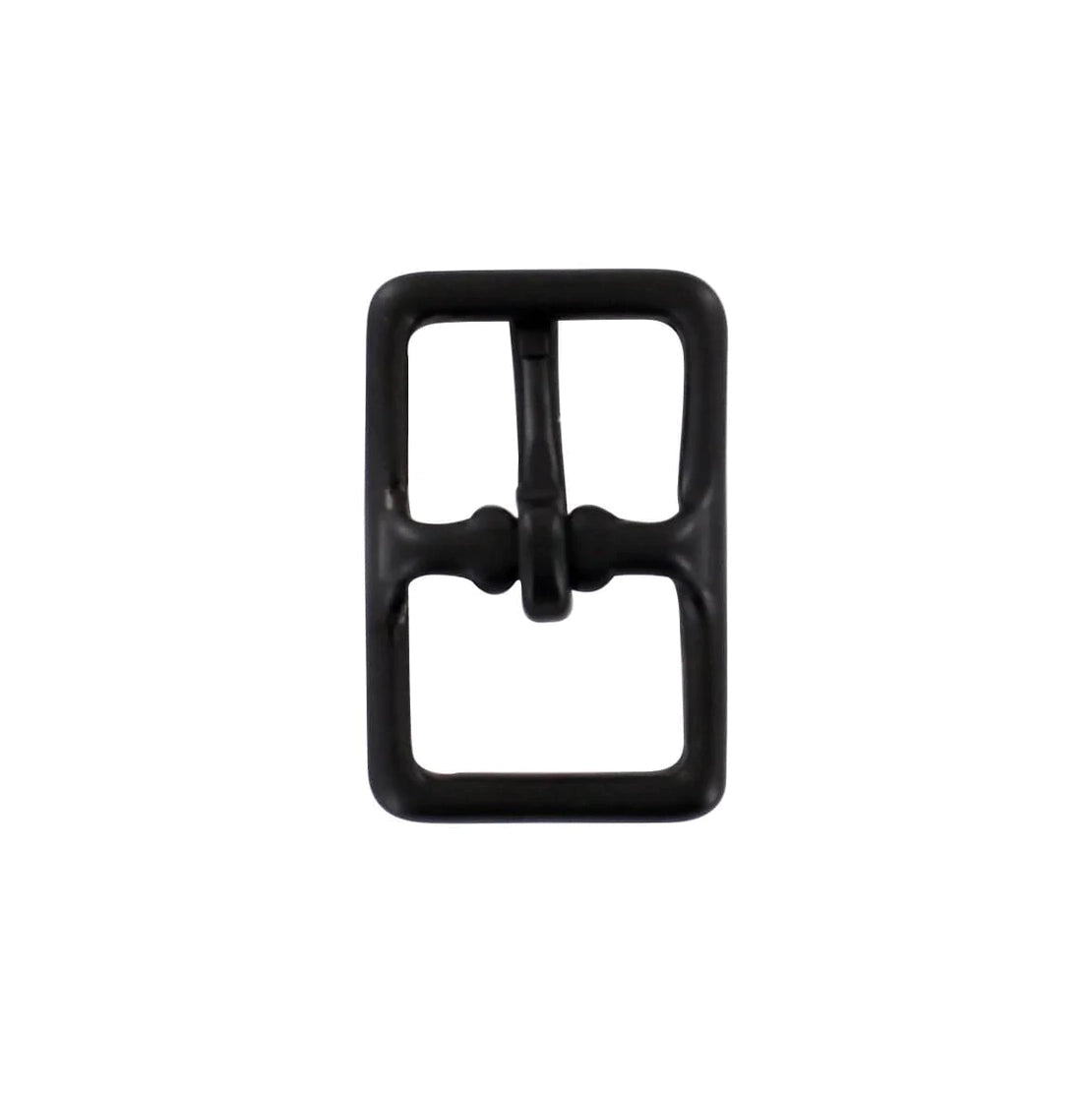 3/4" Black, Center Bar Buckle, Solid Brass