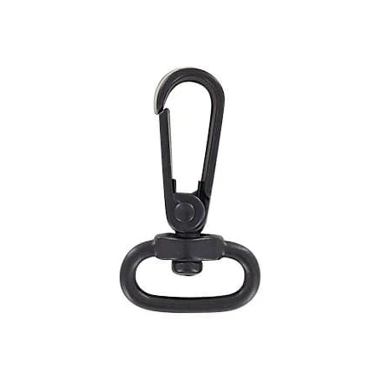 3/4" Matte Black, Lever Swivel Snap Hook, Plastic, 4-Pack
