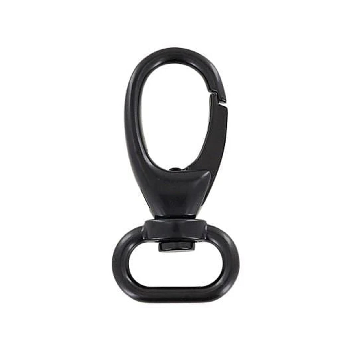3/4" Matte Black, Lever Swivel Snap Hook, Zinc Alloy