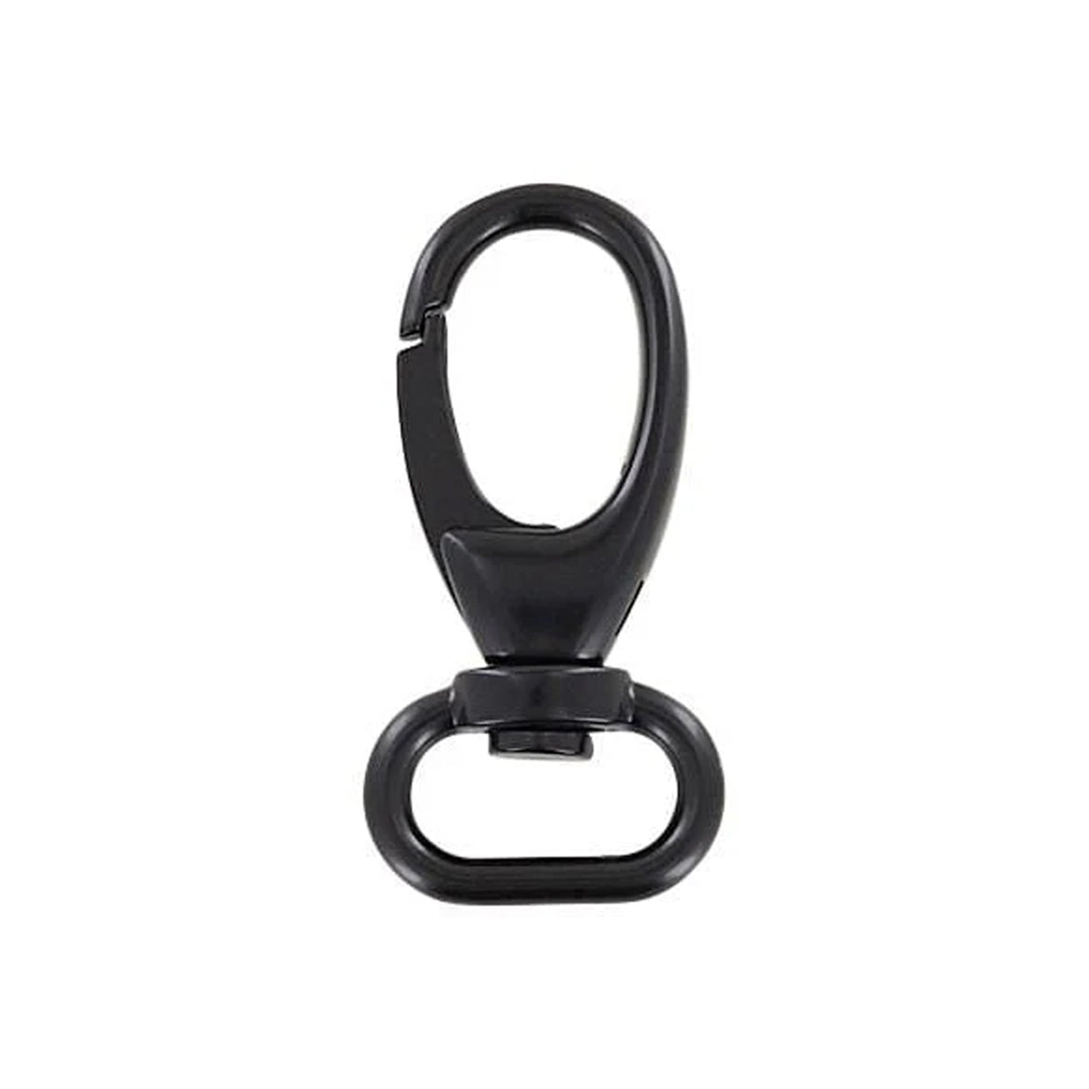 3/4" Matte Black, Lever Swivel Snap Hook, Zinc Alloy