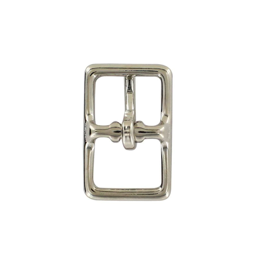 3/4" Nickel, 28x43mm Center Bar Buckle, Solid Brass