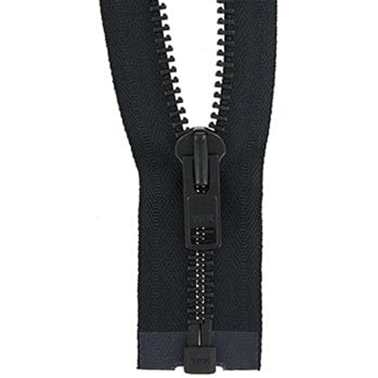 #10 Metal, Black, 36" Separating Bomber Jacket Zipper with Black Oxide Teeth