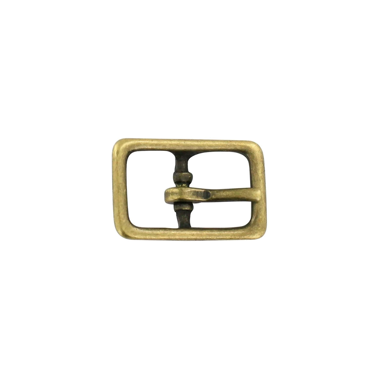 5/8" Antique Brass, Center Bar Buckle, Solid Brass