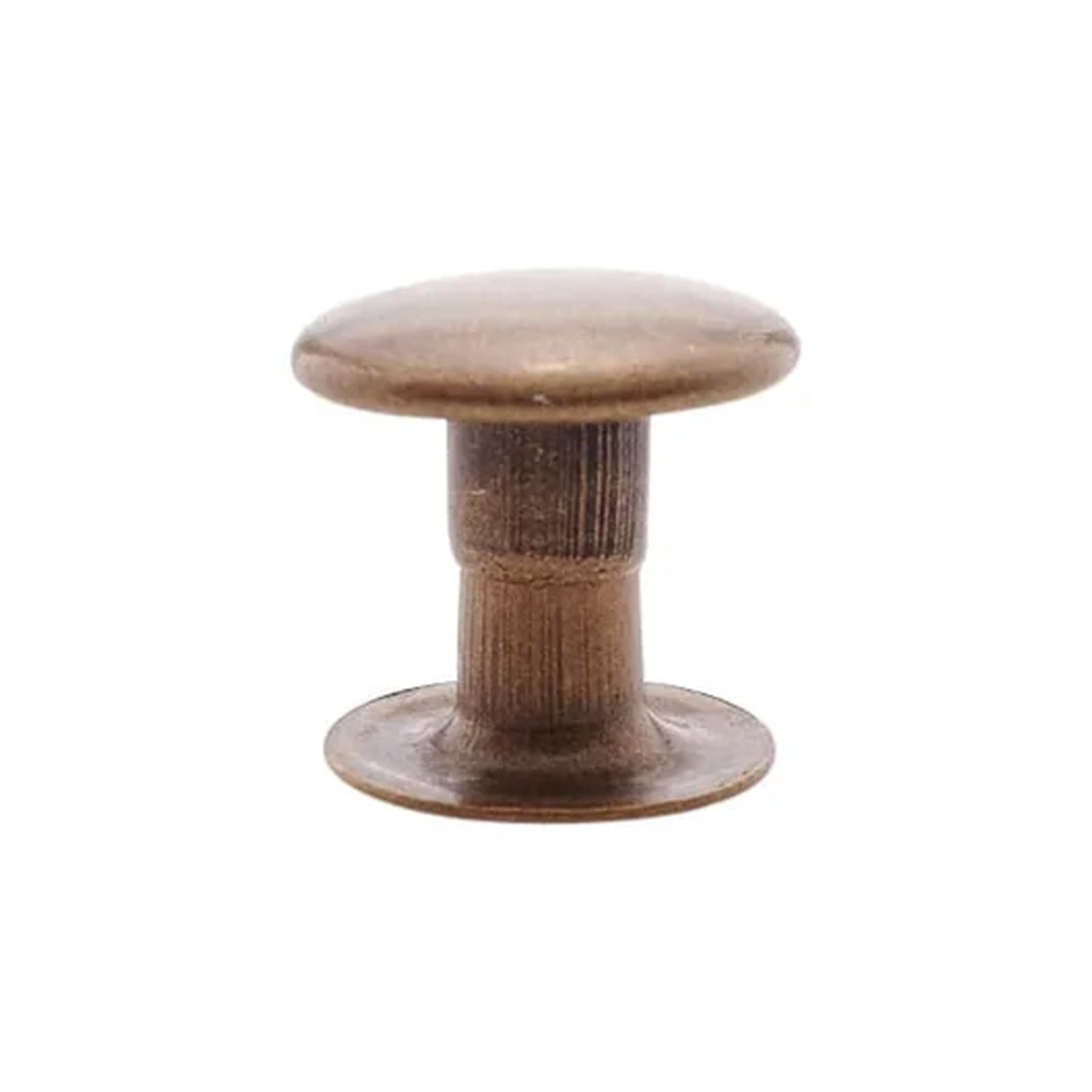 7mm Antique Brass, Single Cap Jiffy Rivet, Solid Brass- 100ct