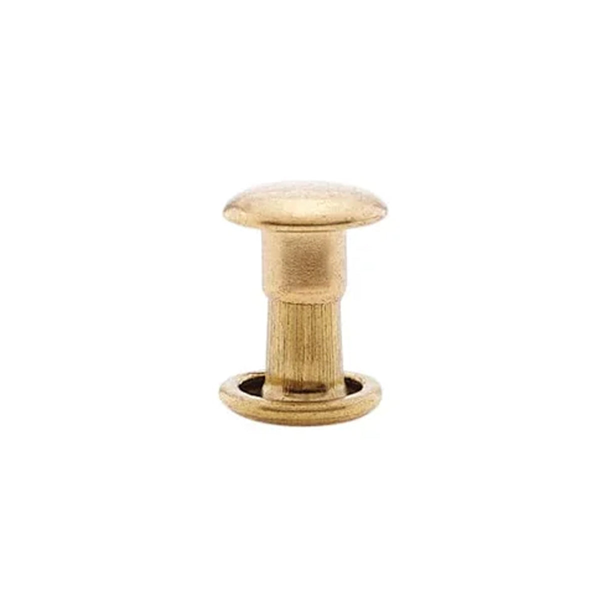 7mm Brass, Double Cap Jiffy Rivets, Solid Brass-100ct