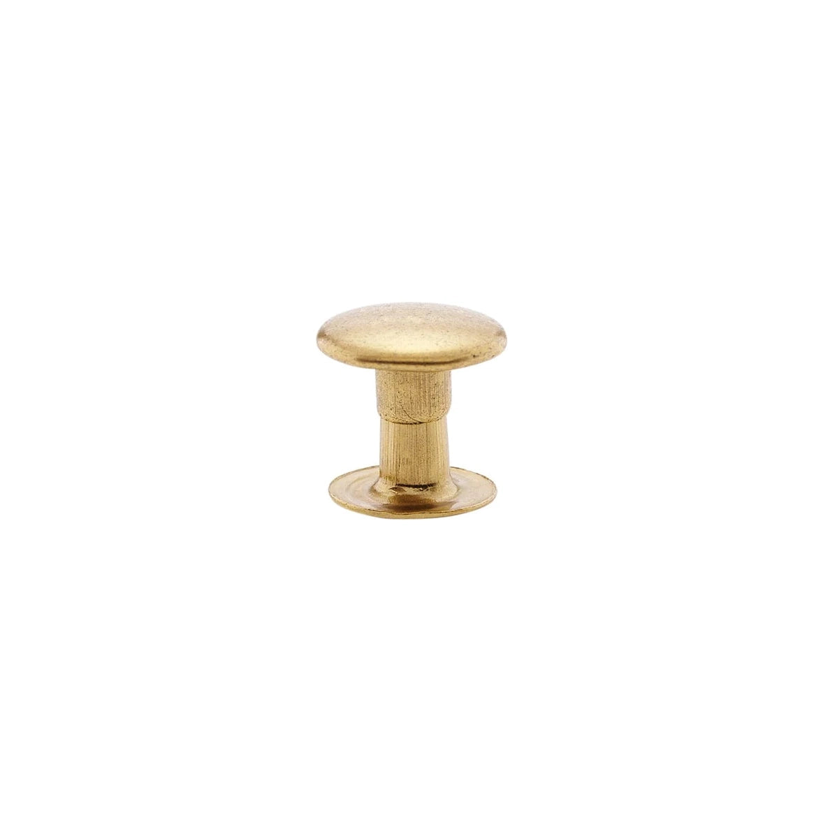 7mm Brass, Single Cap Jiffy Rivet, Solid Brass- 100ct