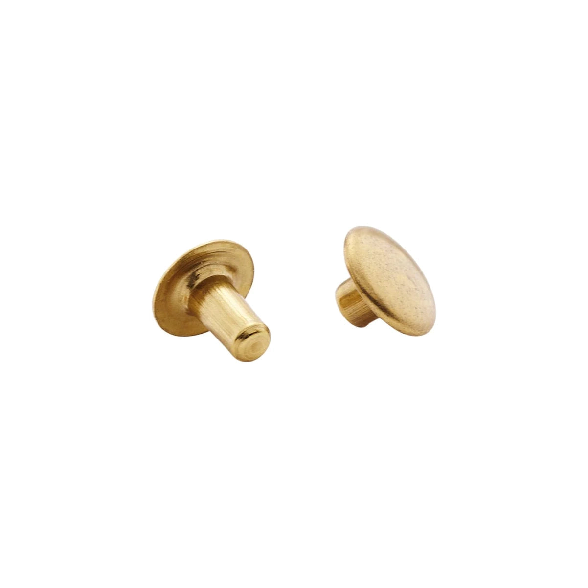 7mm Brass, Single Cap Jiffy Rivet, Solid Brass- 100ct