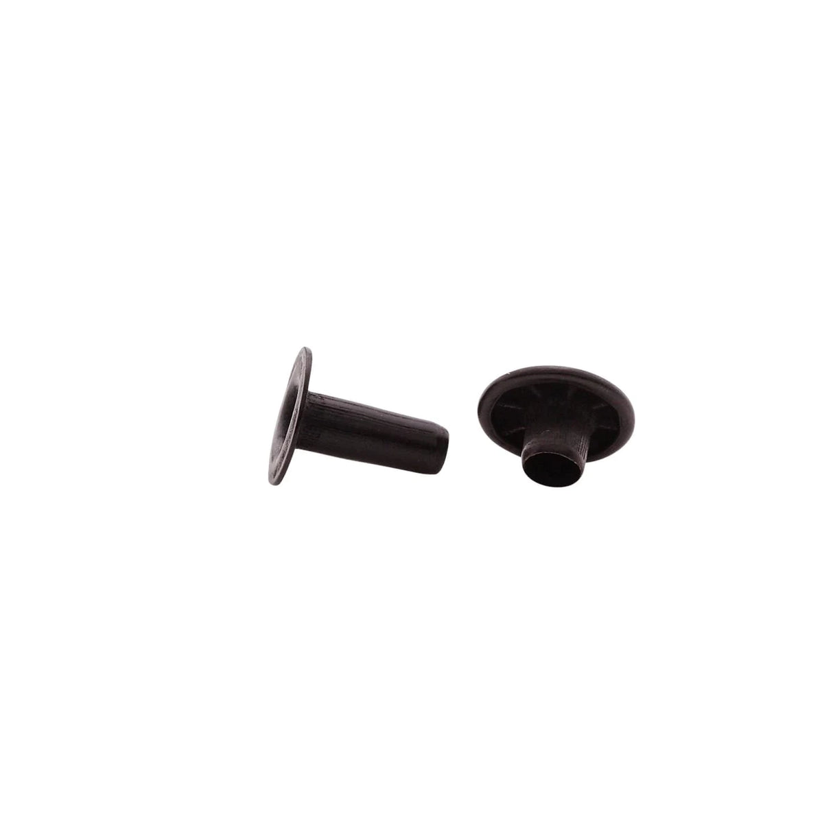 9mm Black, Single Cap Jiffy Rivet, Solid Brass- 100pk