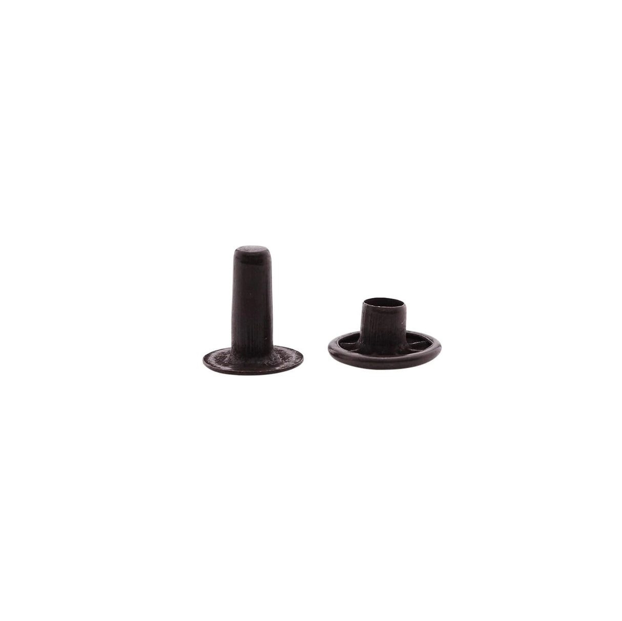 9mm Black, Single Cap Jiffy Rivet, Solid Brass- 100pk