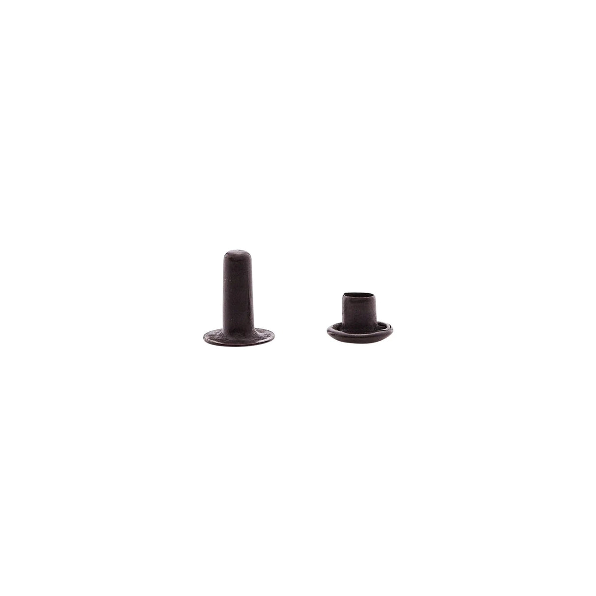 9mm Black, Single Cap Jiffy Rivets, Solid Brass-100ct