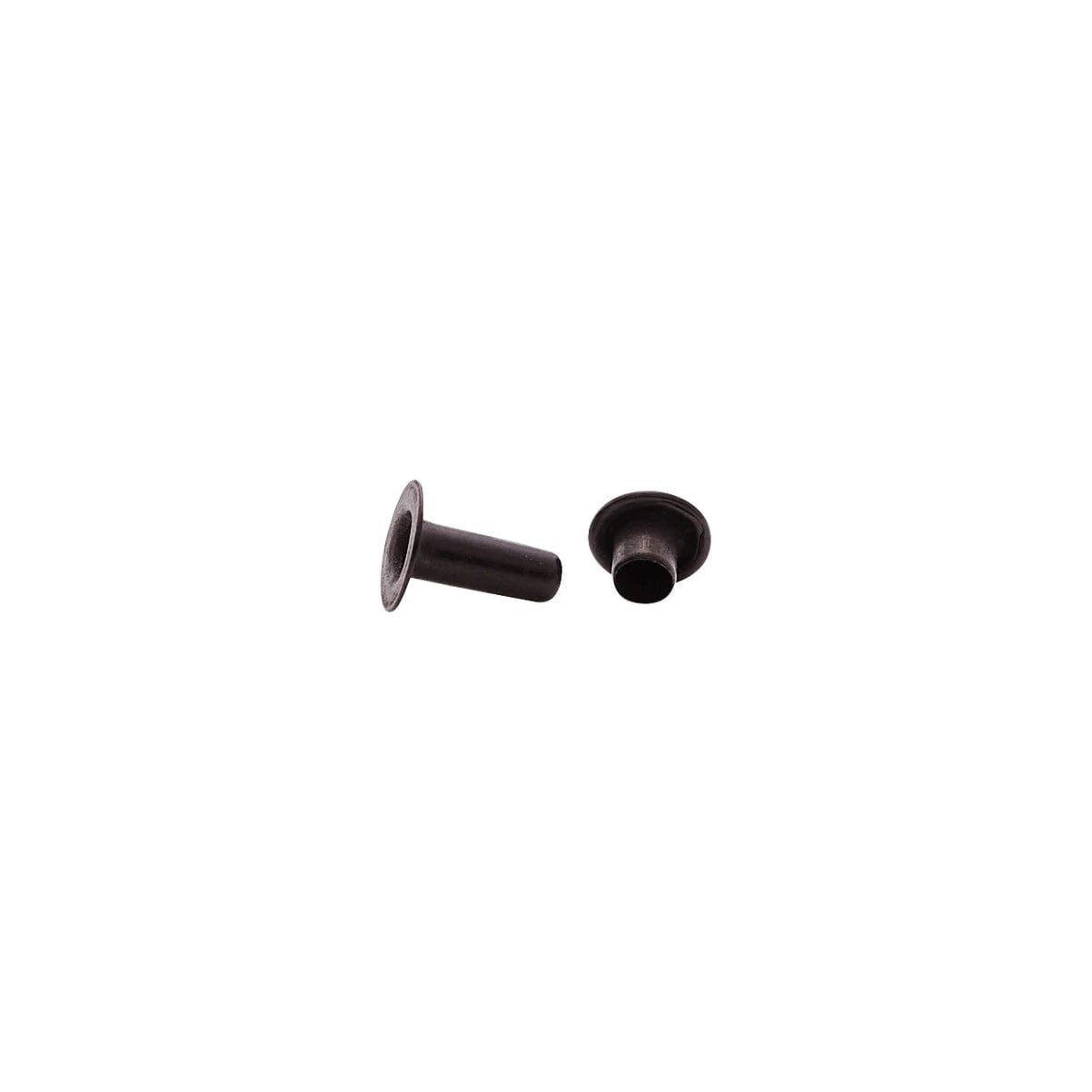 9mm Black, Single Cap Jiffy Rivets, Solid Brass-100ct