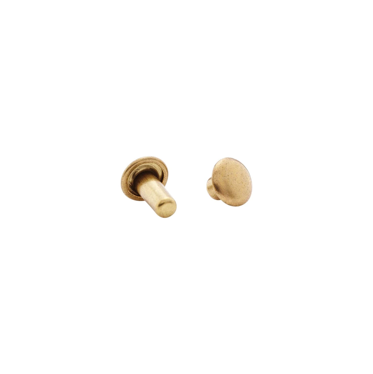 9.4mm Brass, Double Cap Jiffy Rivet, Solid Brass-100ct