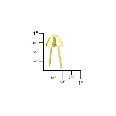 1/2" Brass, Cone Handbag Bottom Feet, Zinc Alloy-PK10