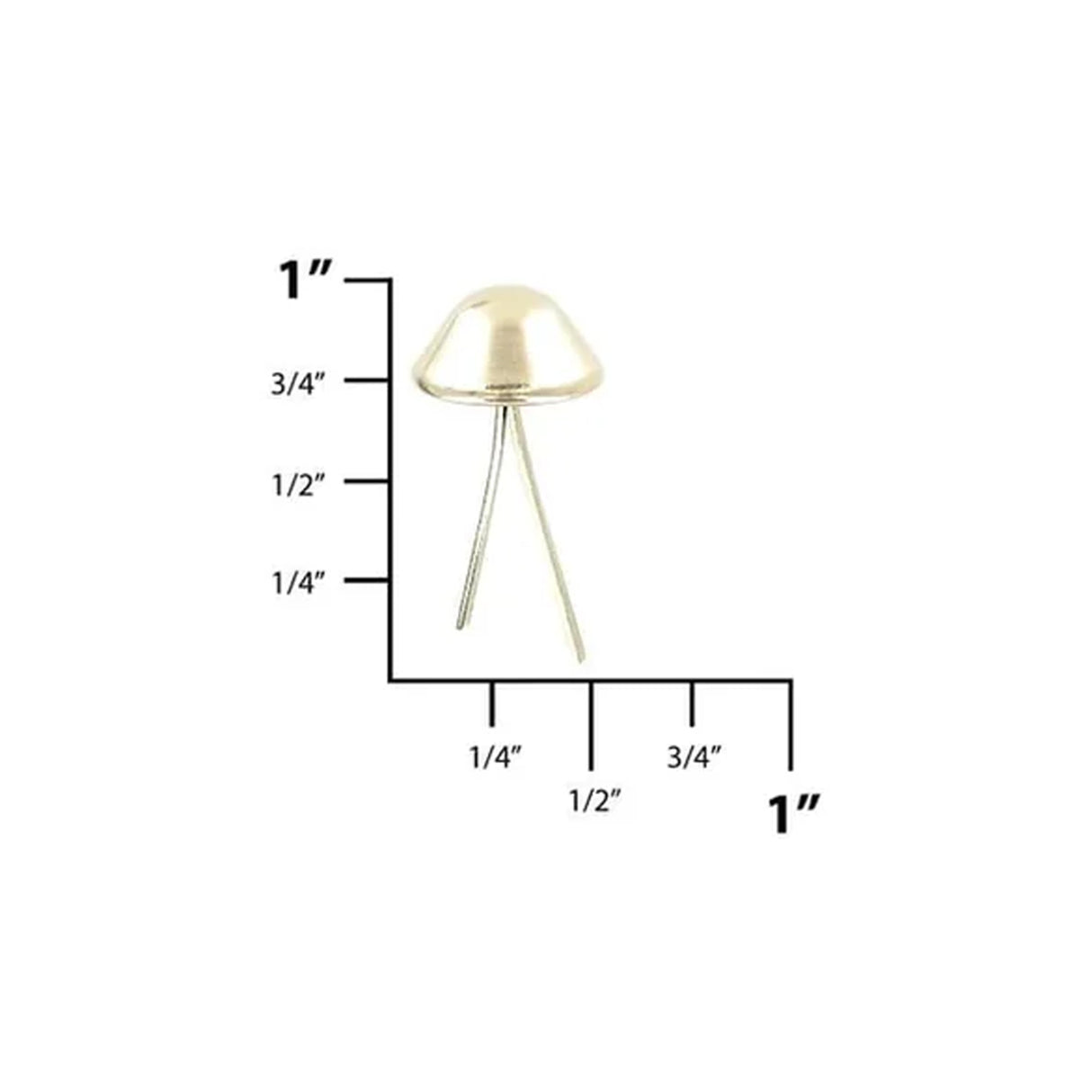 1/2" Shiny Nickel, Cone Handbag Feet, Zinc Alloy-PK10