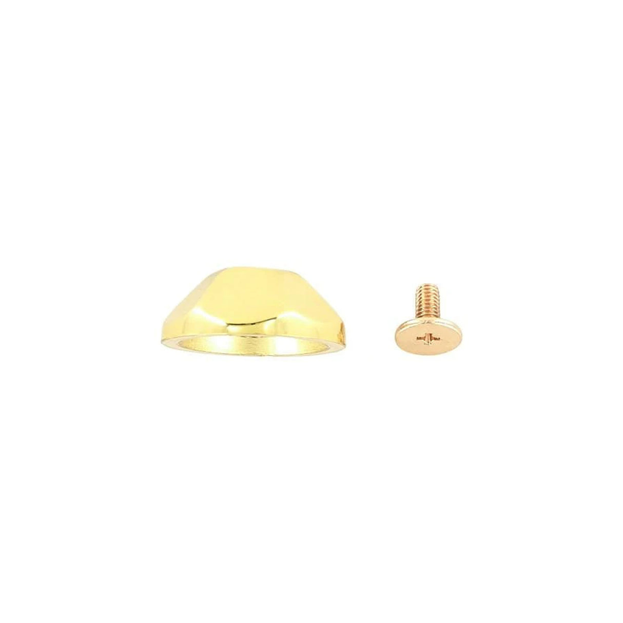 20mm Gold, Hexigon Stud With Screw, Zinc Alloy
