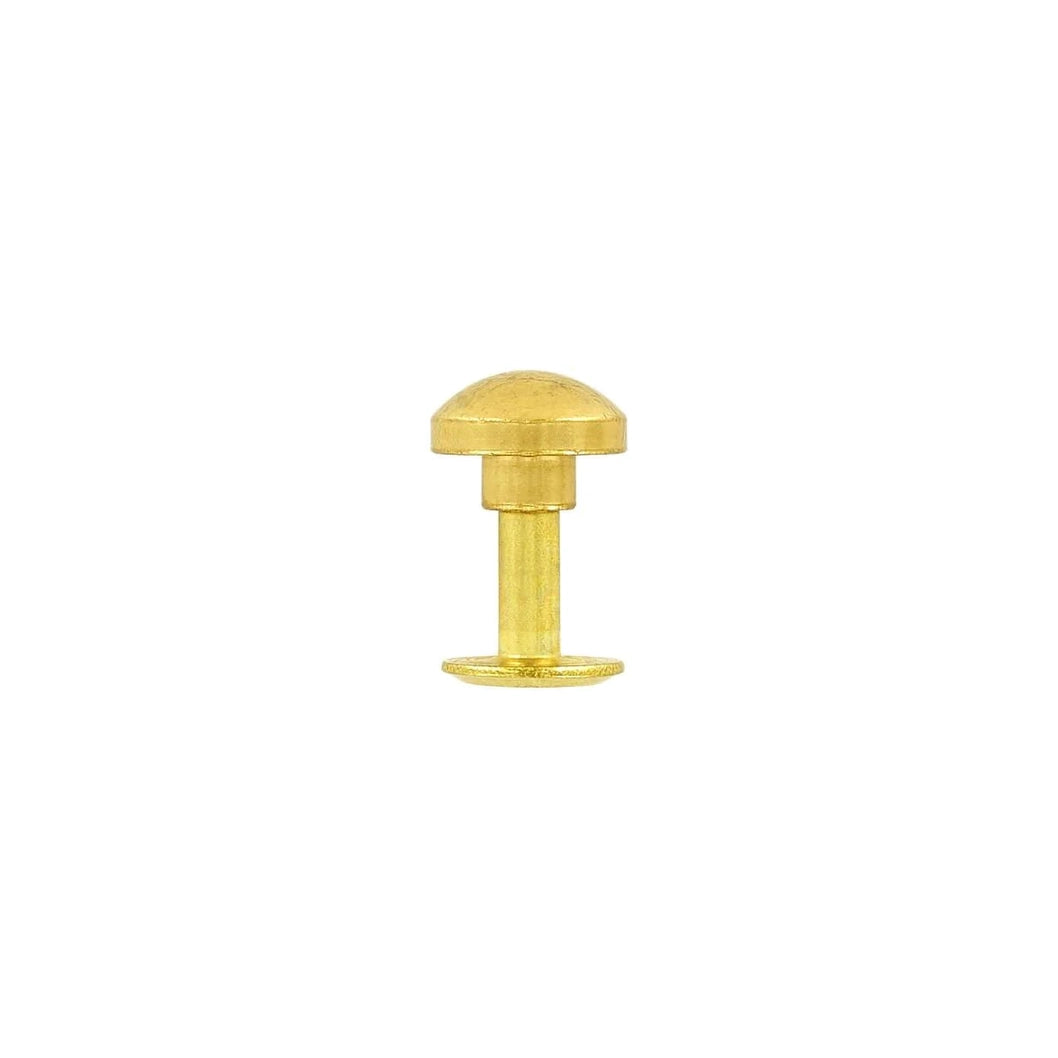9.5mm Gold, Press Button, Solid Brass