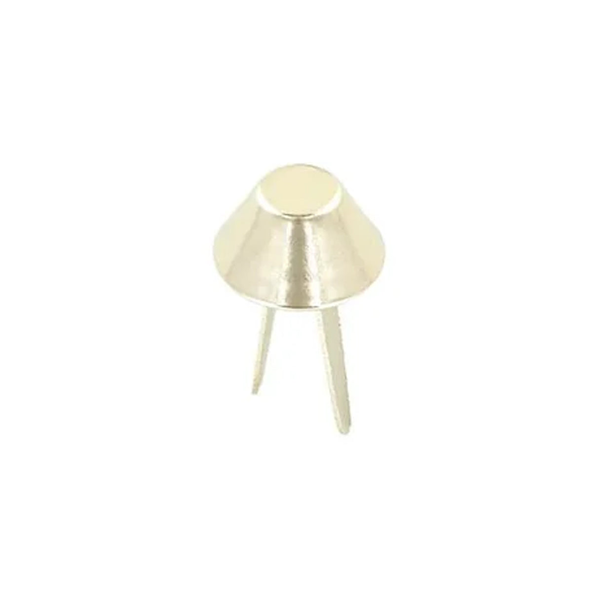 5/8" Nickel, Cone Handbag Bottom Stud Prong, Zinc Alloy-PK10
