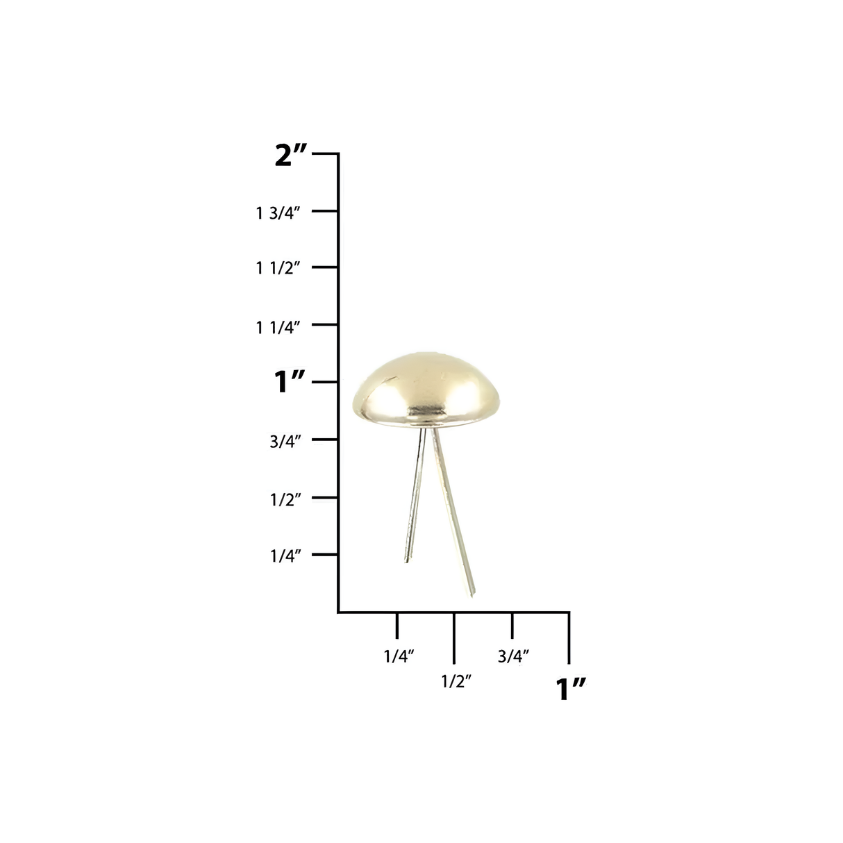 5/8" Shiny Nickel, Dome Handbag Feet, Zinc Alloy