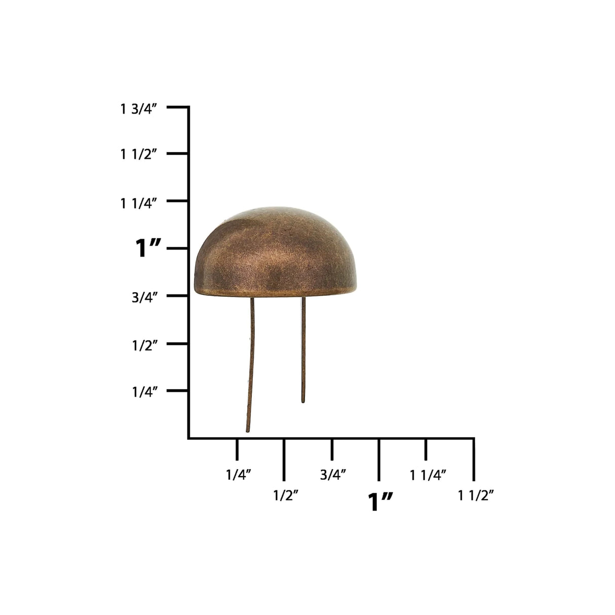 12mm Antique Brass, Bottom Stud, Zinc Alloy-PK10