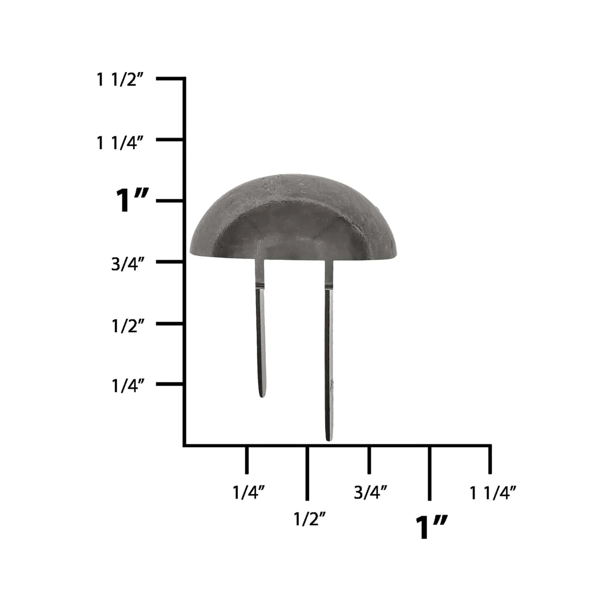 12mm Black/Nickel, Bottom Stud, Zinc Alloy-PK10