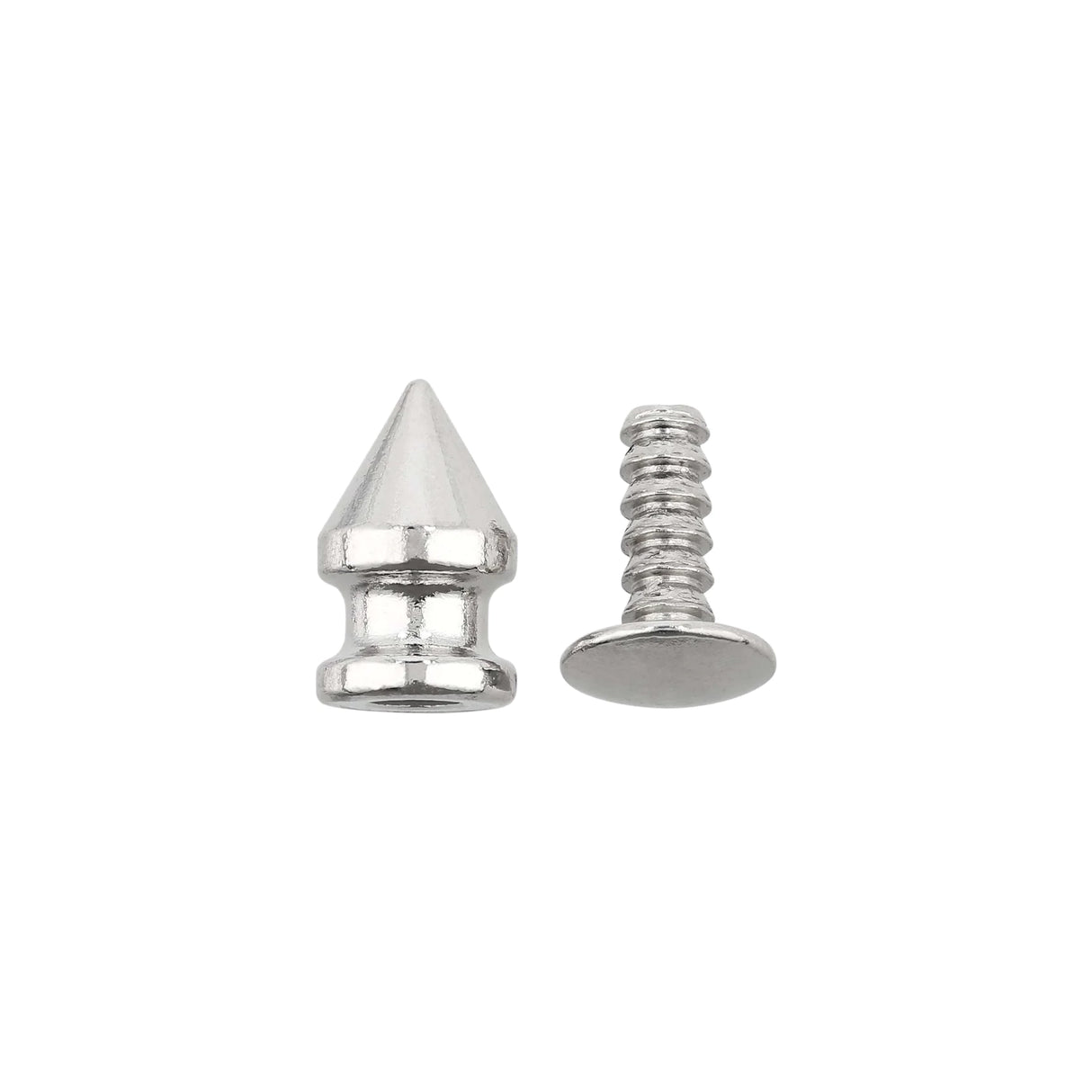 8mm Nickel, Spike Stud, Zinc Alloy - PK10