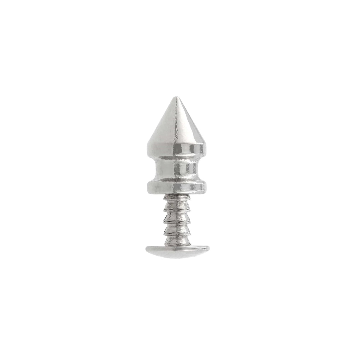 8mm Nickel, Spike Stud, Zinc Alloy - PK10