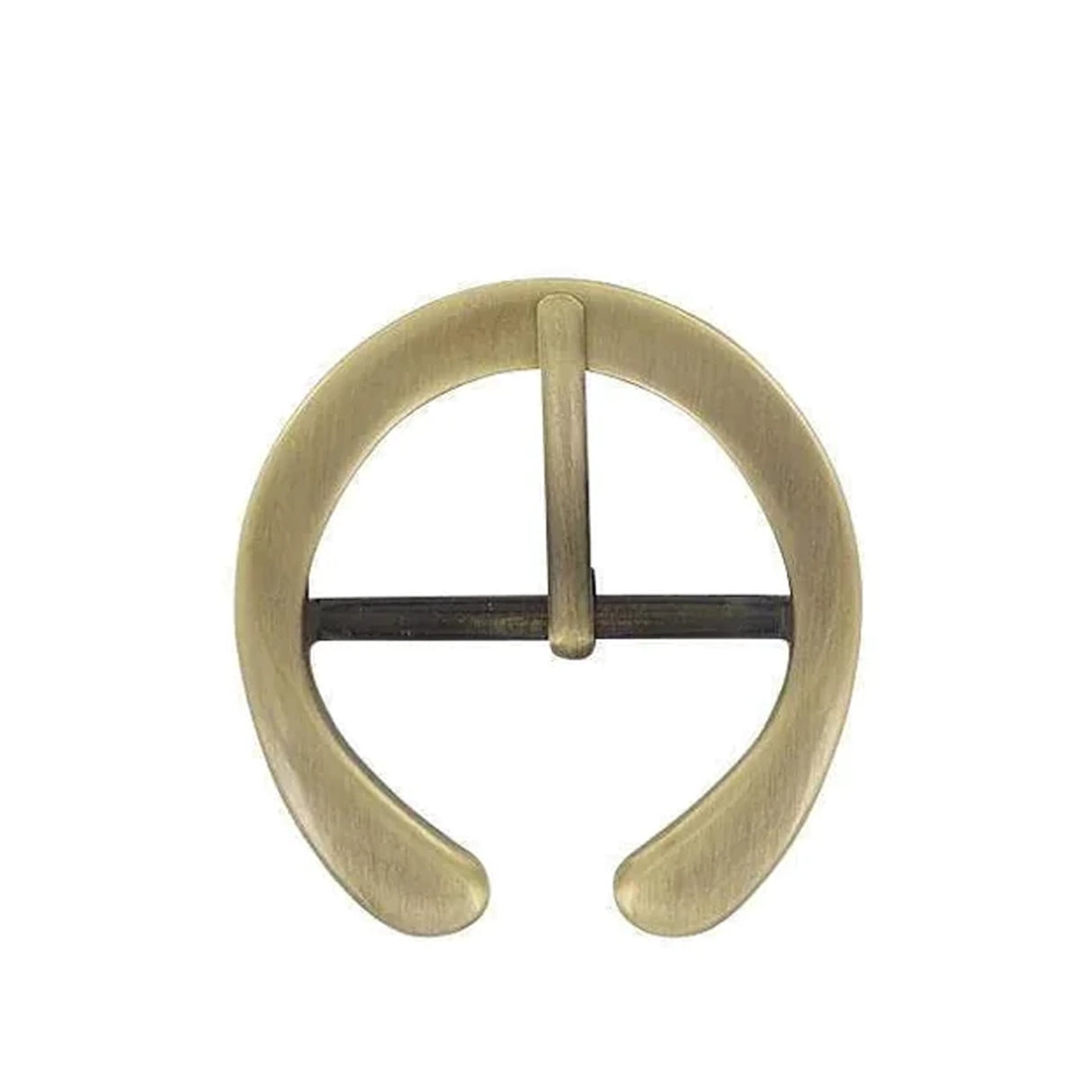 1 1/2" Antique Brass, Horseshoe Center Bar Buckle, Zinc Alloy
