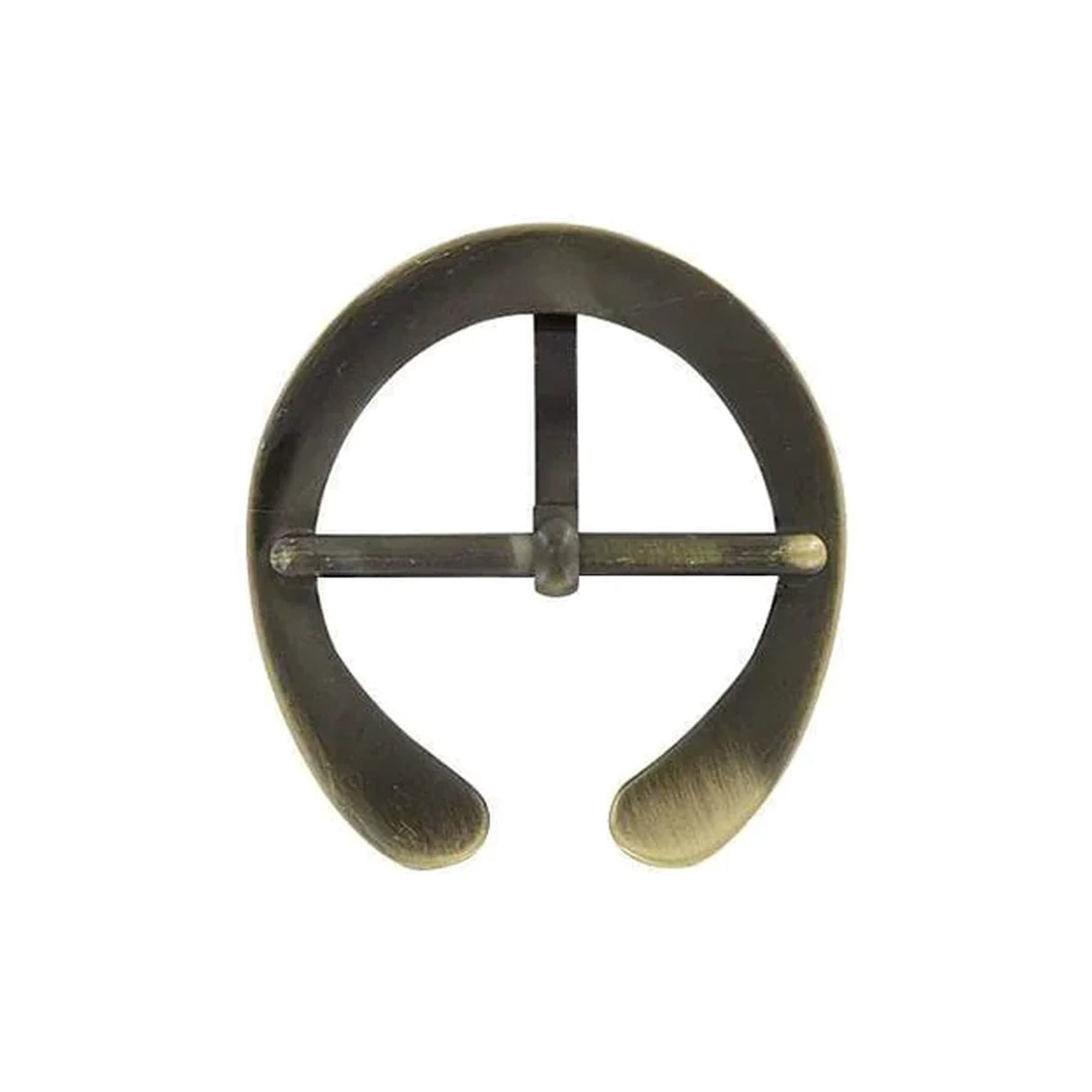 1 1/2" Antique Brass, Horseshoe Center Bar Buckle, Zinc Alloy