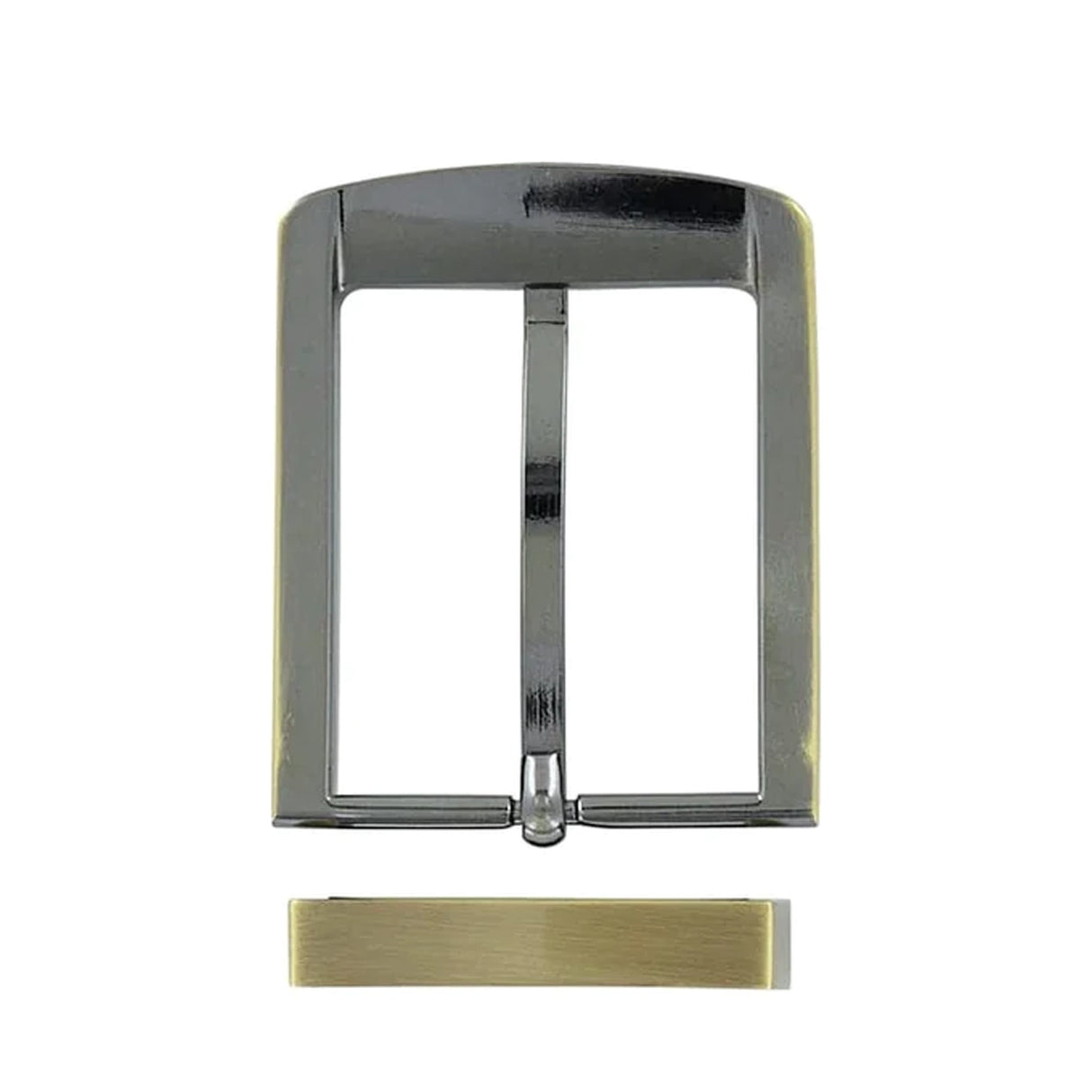 1 1/2" Antique Brass, Slim Modern Buckle Set, Zinc Alloy