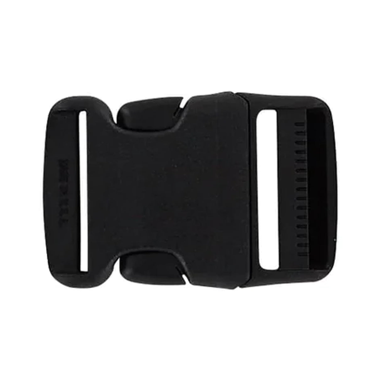1 1/2" Black, Adjustable Side Side Squeeze Buckle, Plastic