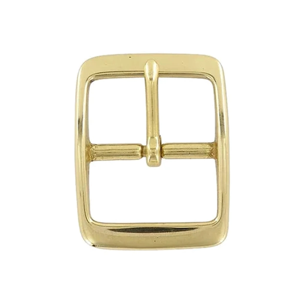 1 1/2" Brass, Center Bar Buckle, Solid Brass