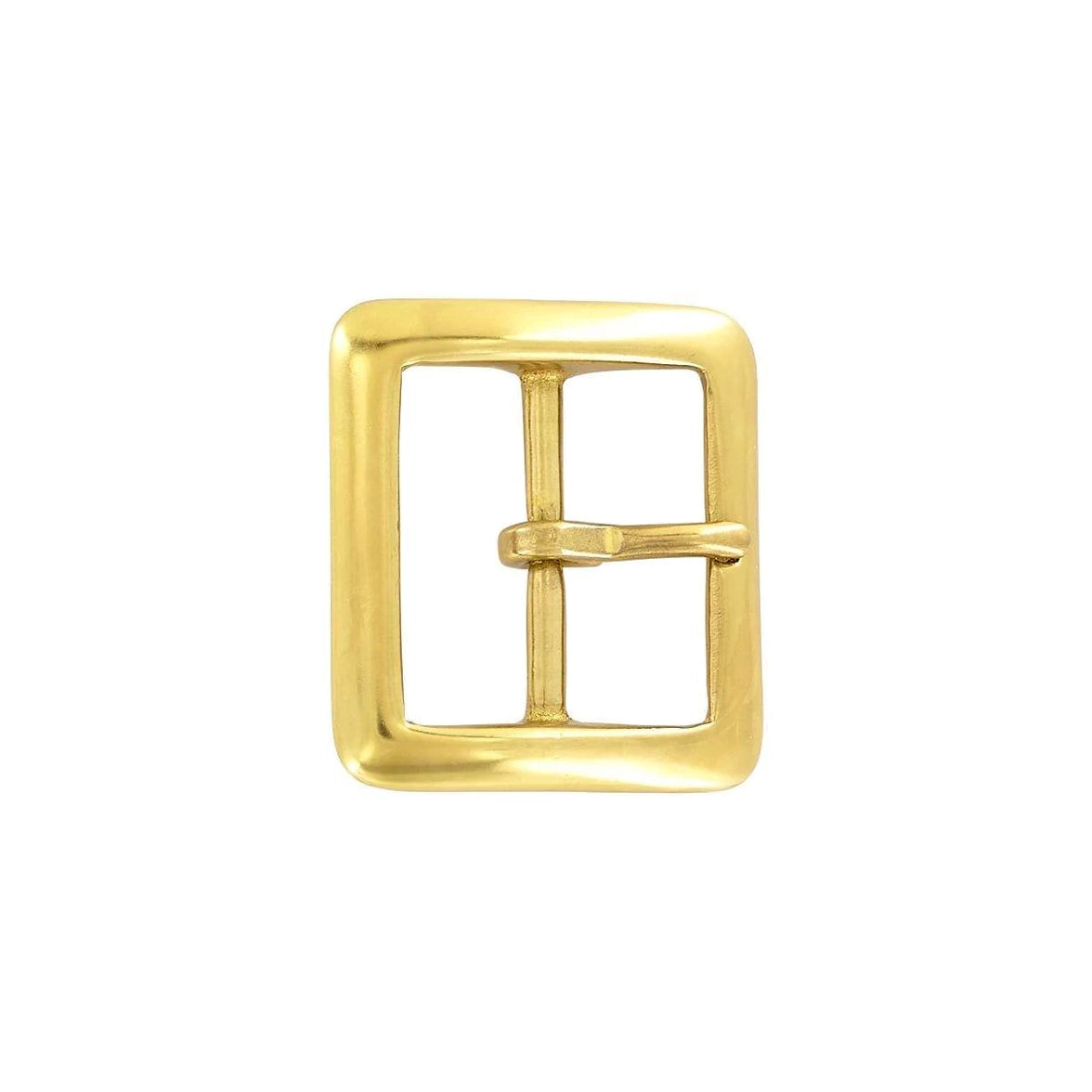 1 1/2" Brass, Sam Browne Center Bar Buckle, Solid Brass