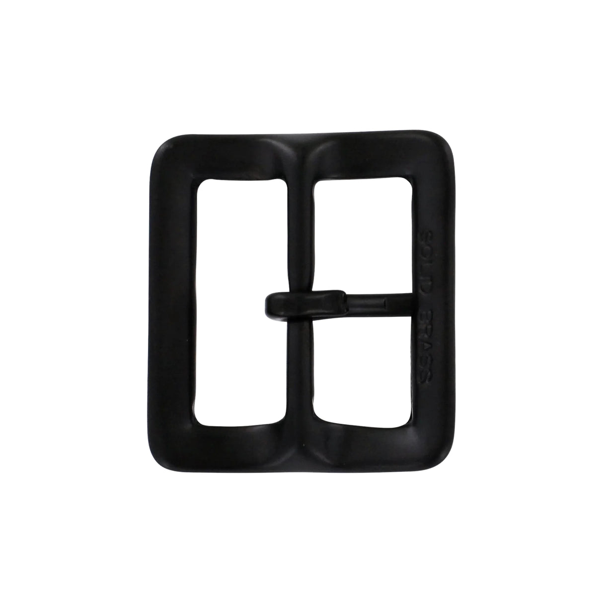 1 1/2" Matte Black, Sam Browne Center Bar Buckle, Solid Brass